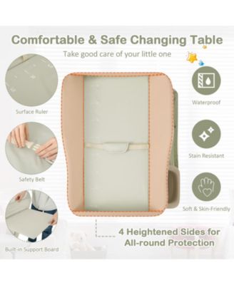 Baby Diaper Changing Table with Water Basin and Wheels