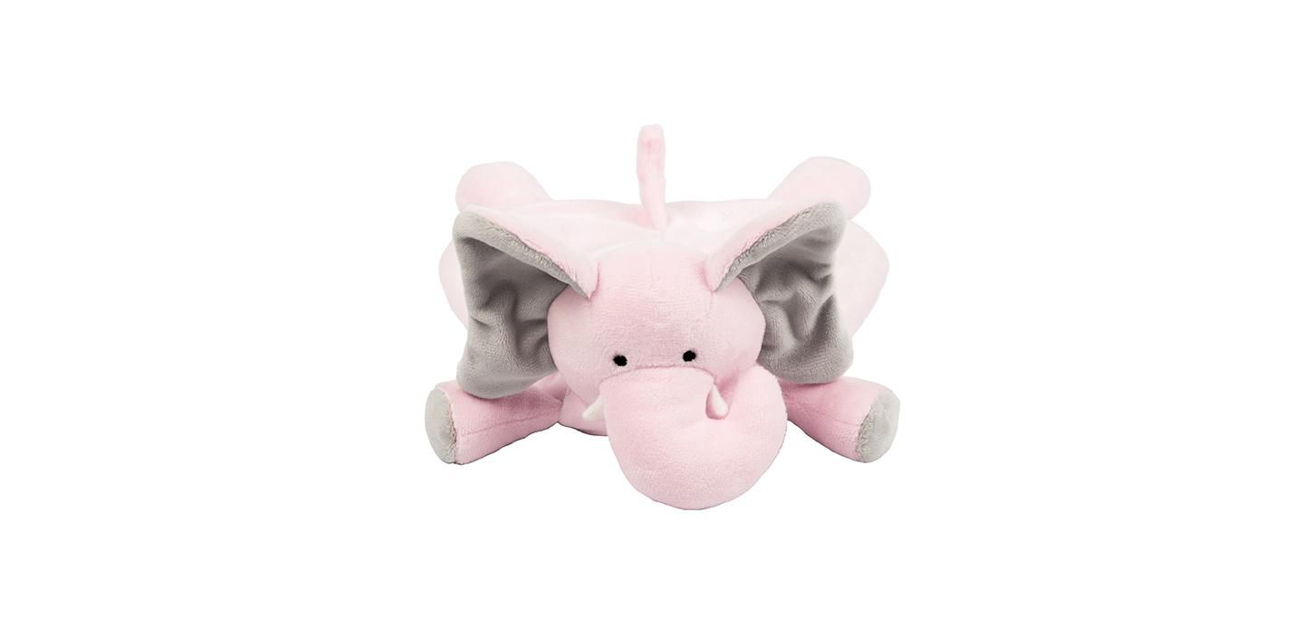 Детские мягкие игрушки Wubbanub Baby Elephant Lovey, цвет: Розовый — фото 2