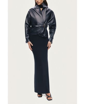 Women's Leather Wrap Jacket