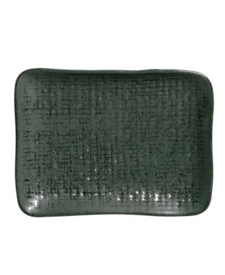 7" Stoneware Rectangular Juta Platters, Set of 4