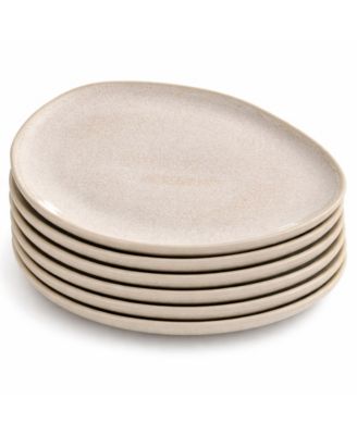 Stoneware Oval Dinner Plates, Set of 6