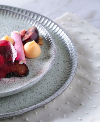 Stoneware Linhas Dessert Plates, Set of 6