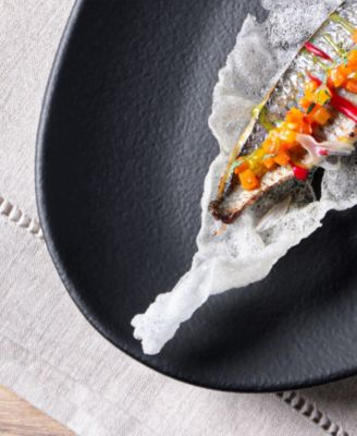 Stoneware Oval Dessert Plates, Set of 6