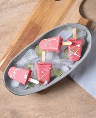 Stoneware Large Deep Oval Platters, Set of 4