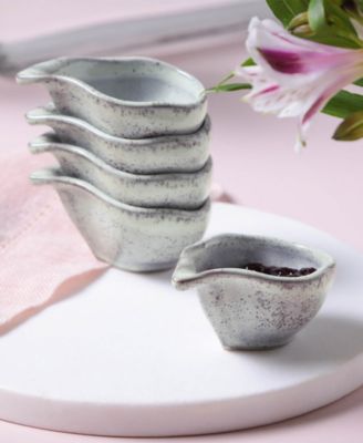 Stoneware Teardrops, Set of 6