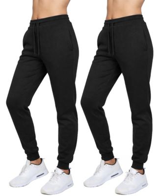 Women's Loose Fit Fleece-Lined Jogger Sweatpants-2 Pack