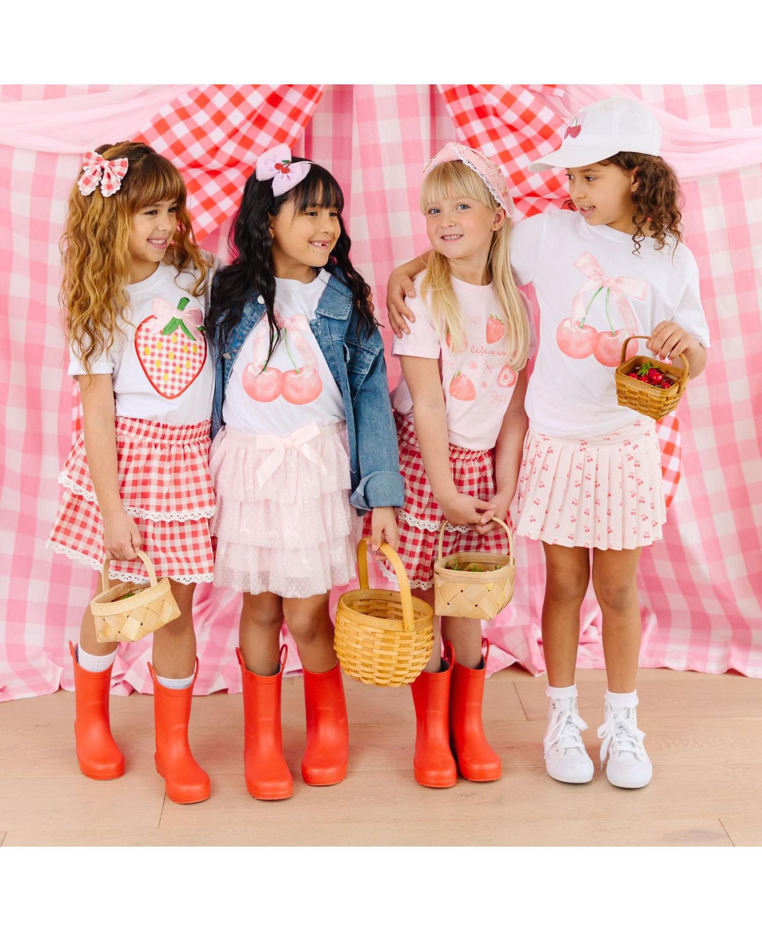 Little Girls Life Is Sweet Strawberry Short Sleeve T-Shirt