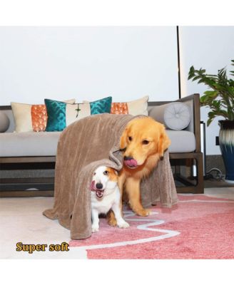 4 Pack Super Absorbent Microfiber Pet Towels for Dogs Cats Bath Drying