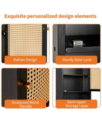 Space-Saving Bamboo Bathroom Wall Cabinet – Adjustable Shelf – Over Toilet Storage Organizer