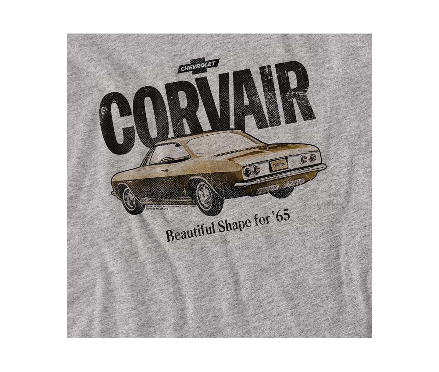 Мужская футболка Logovision Chevrolet Retro Corvair, цвет: Меланжевый — фото 3