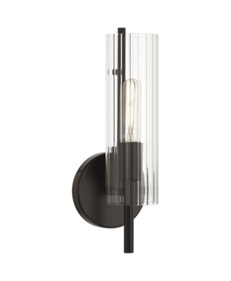 Taurus and Fluted Glass  Wall Sconce