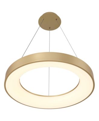 Cafferty Sanded Ring Pendant  Modern Dimmable LED Fixture for Dining Room Kitchen Island