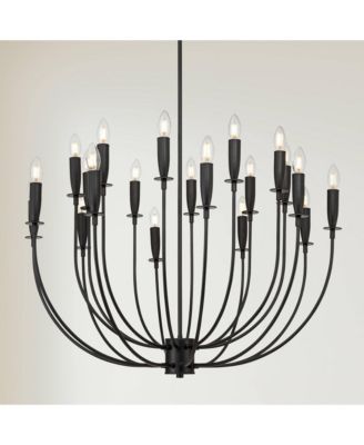 Possini Euro Lloyd Wide 20-Light Modern Chandelier