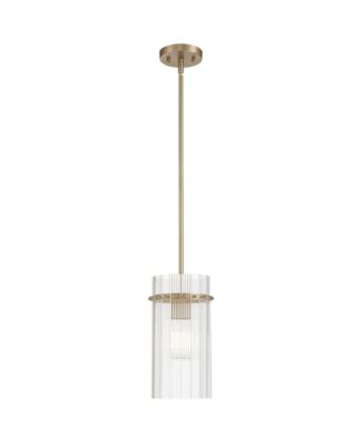 Emerson Matte Brass Fluted Glass Mini Pendant Light
