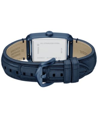Men's Carraway Three-Hand Navy Croco Leather Watch 30mm