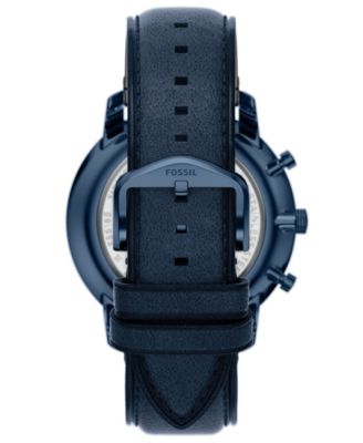 Men's Neutra Chronograph Navy Leather Watch 44mm