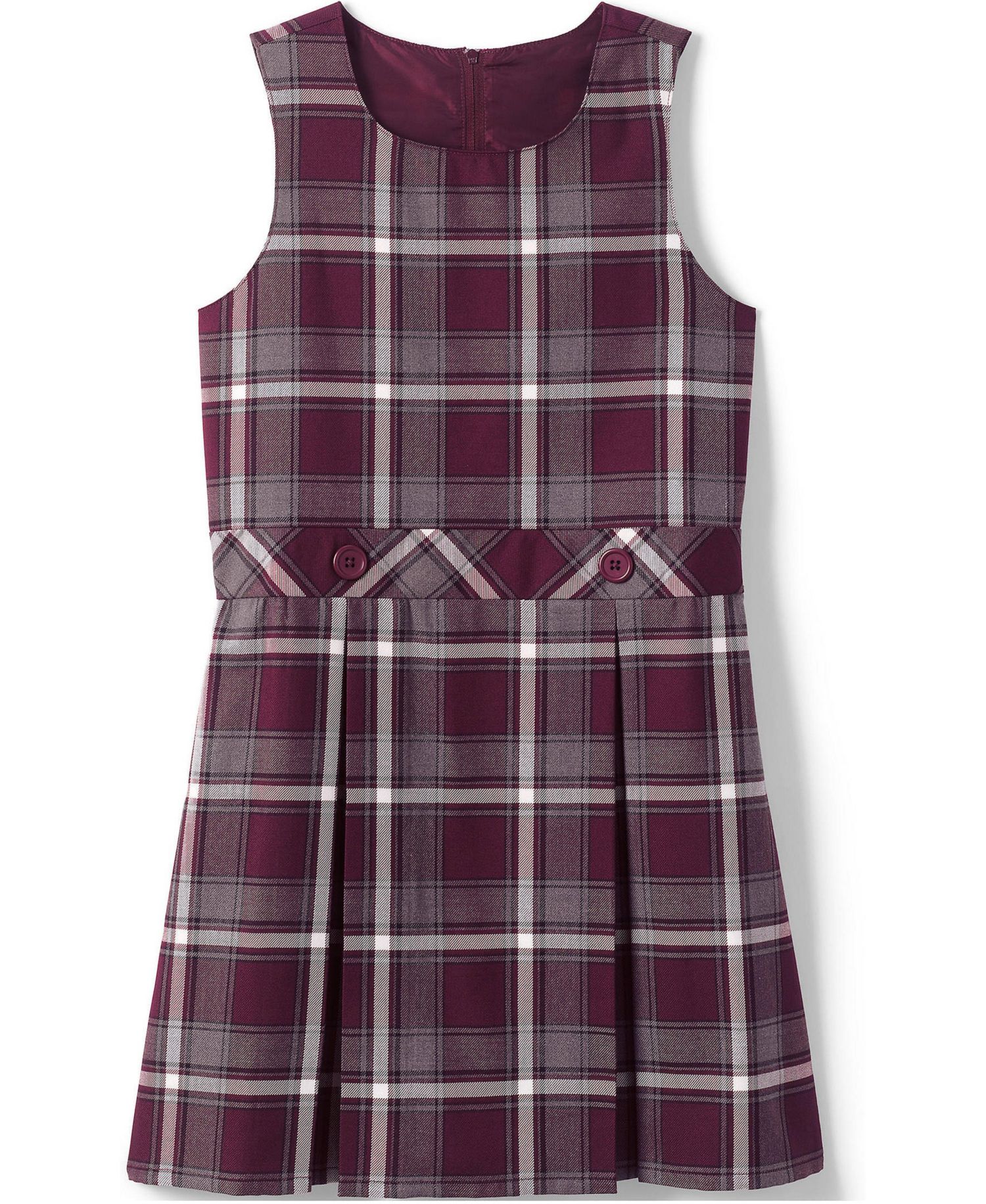 Big Girls Plaid Jumper Top of Knee