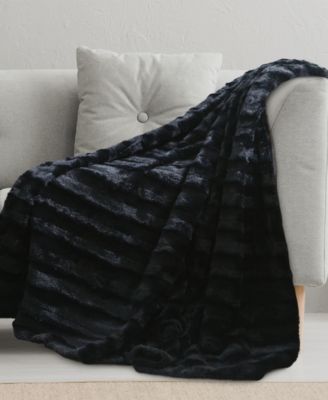 Ultra Soft Faux Fur to Microplush Reversible Oversized Throw, 60" x 70"