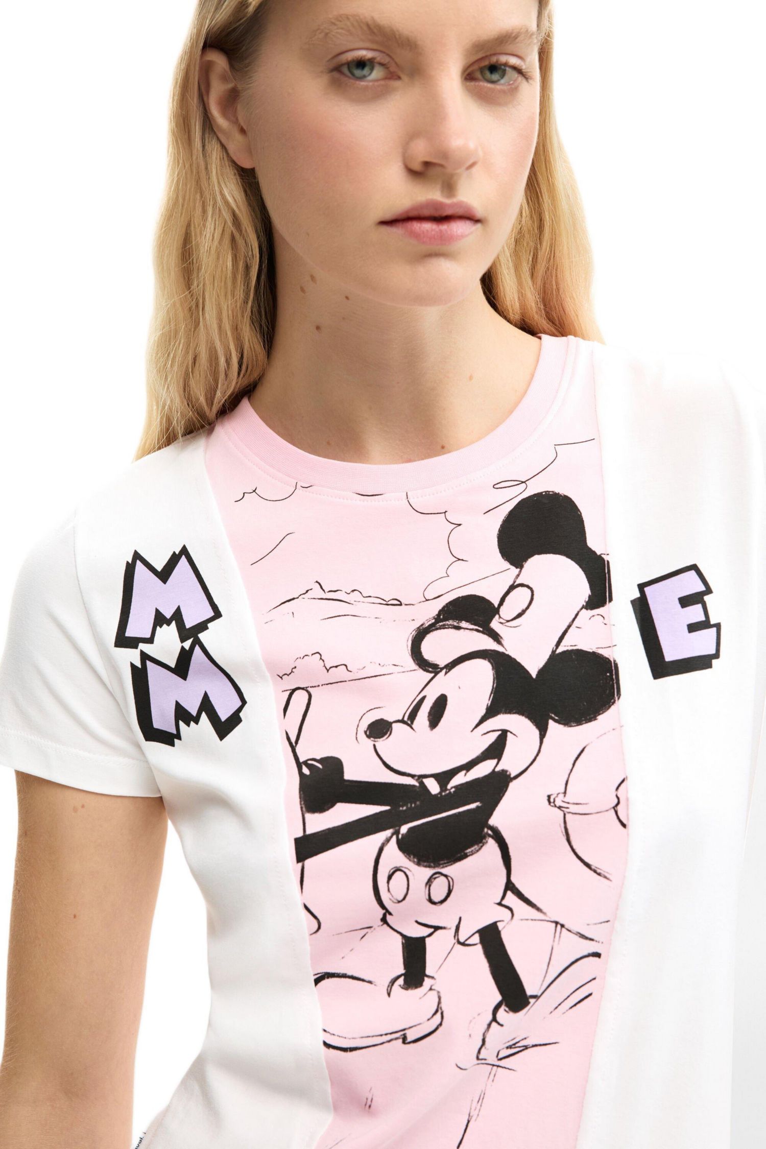 Women's Two-tone Mickey Mouse T-shirt