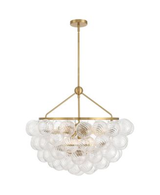 Possini Euro Albaro 27"W Fluted Glass 9-Light Pendant Light