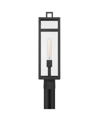 San Lucas High Modern Outdoor Post Light Fixture Pole Porch Weatherproof Sand Metal Glass Shade