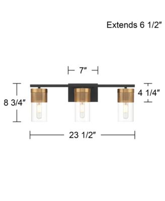Berlin 23 1/2" High Modern 3 Light Bathroom Vanity Wall Lamp Light Fixture Mount Hardwired