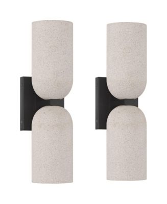 Possini Euro Design Possini Euro Amalfi 15"H Cement 2-Light LED Wall ...