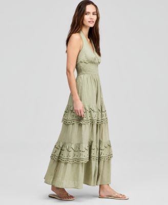 macys casual maxi dresses And Now This Women's Linen-Blend Button-Front Maxi Dress, Created for Macy's