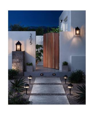 Three-Tier Pagoda 11" High Modern Outdoor Landscape Path Light Porch House LED Bulb