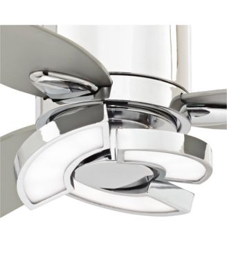 56" Possini Vengeance Chrome LED Ceiling Fan with 18" Downrod