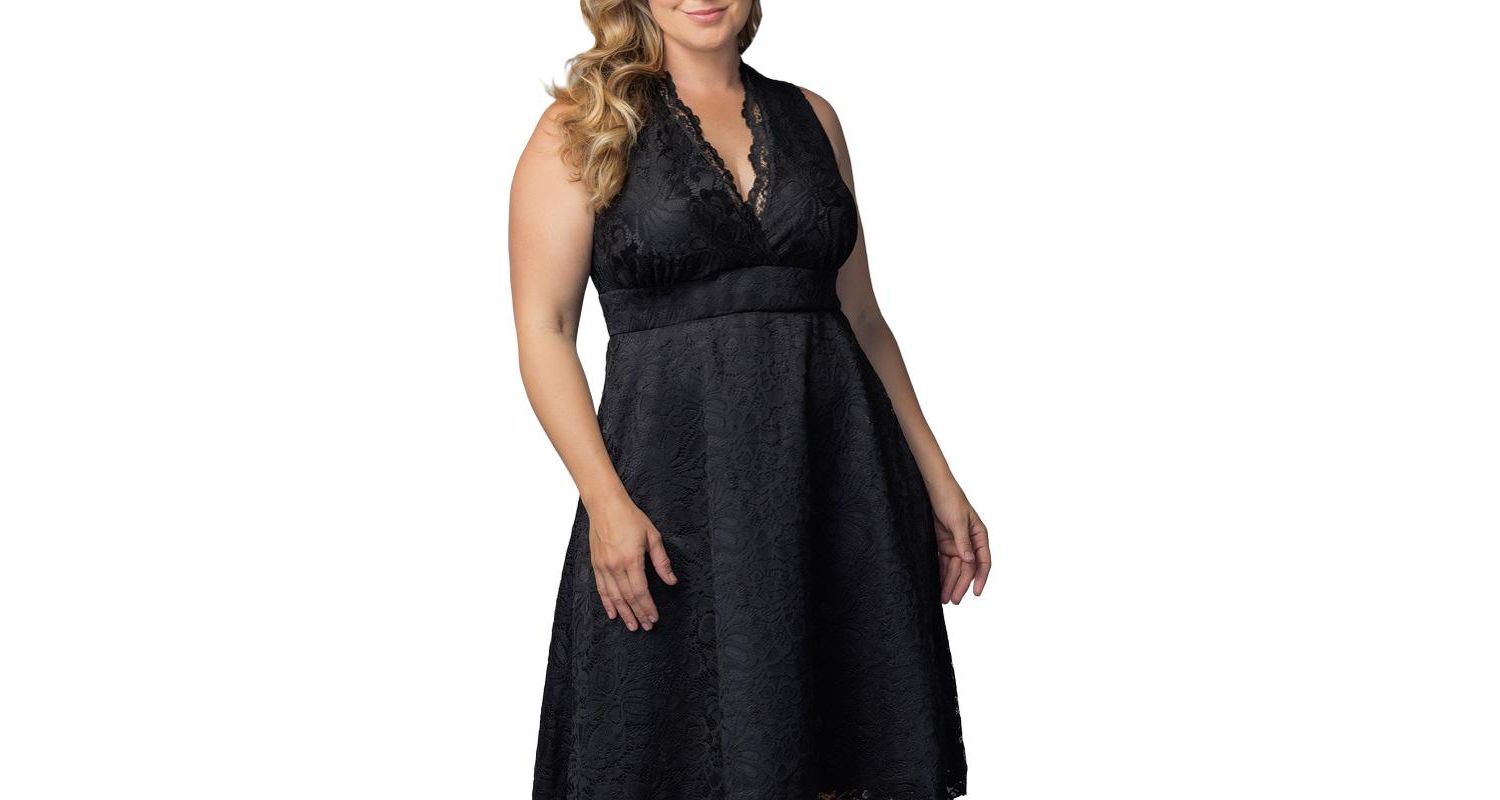 Plus Size Pin Up Boudoir Sleeveless Lace Cocktail Dress