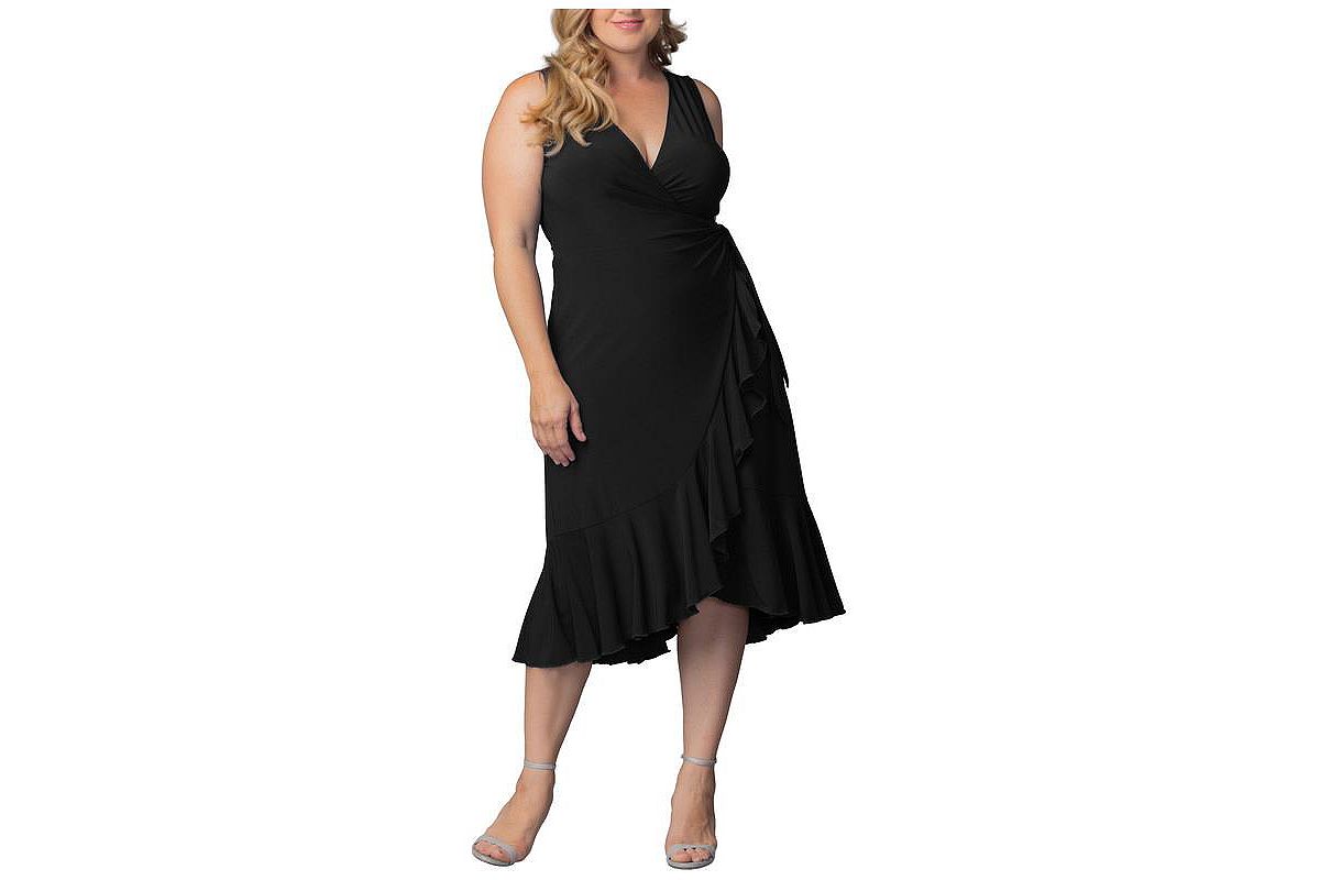 Kiyonna Plus Size Laguna Sleeveless Wrap Women's Dress view 1 — MAYCSS fashion products