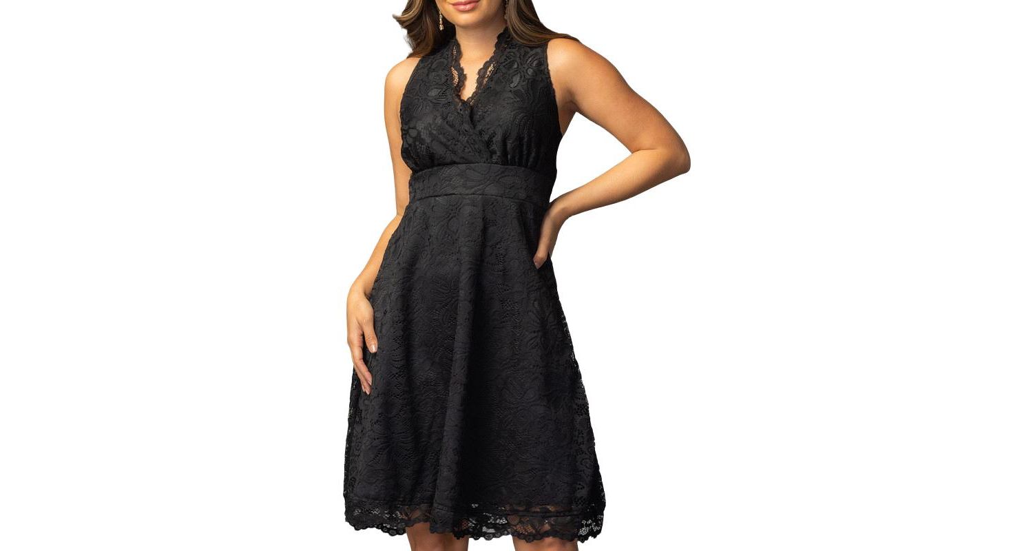 Women's Pin Up Boudoir Sleeveless Lace Cocktail Dress