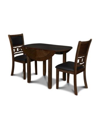 Furniture Gia Solid Wood Dining Drop Leaf Table 2 Chairs