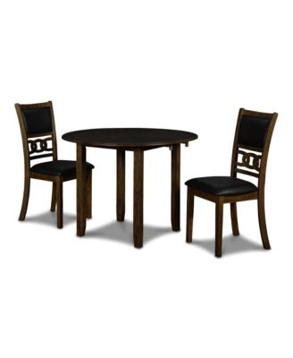 Furniture Gia Solid Wood Dining Drop Leaf Table 2 Chairs
