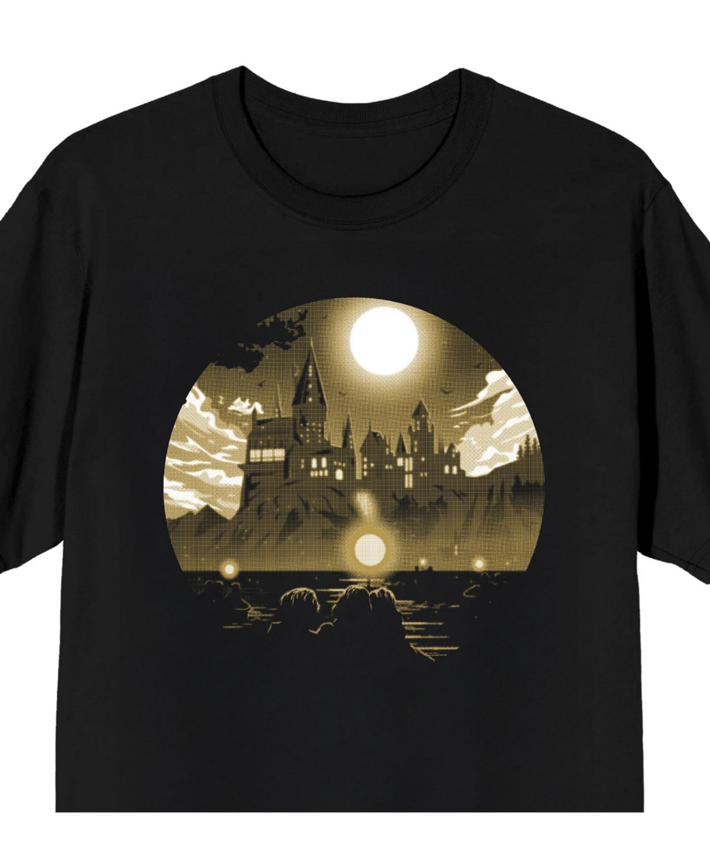 Мужская футболка Harry Potter Hogwarts First Year Half-Tone Crew Neck Short Sleeve, цвет: Чёрный — фото 2