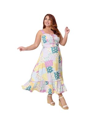 Plus Size Corset Midi Dress