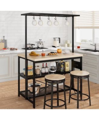 Kitchen Island Bakers Rack 5