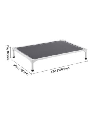 Zeus and Ruta Elevated Cat Bed with Teslin Mesh Large Portable Raised Pet Cot Durable Breathable Furniture for Indoor Outdoor