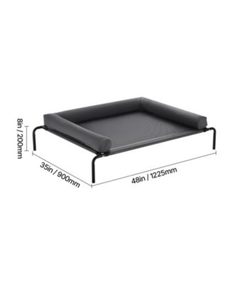 Zeus and Ruta Elevated Cat Bed for Large Cats Portable Raised Cat Cot with XL Gray Pillow Indoor Outdoor Use