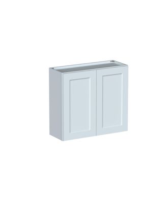 W33" Dove Grey Wall Cabinet with Full Overlay HDF Door for Custom Kitchen or Bathroom
