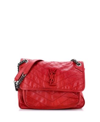 Medium Niki Chain Flap Bag Matelasse Chevron Leather