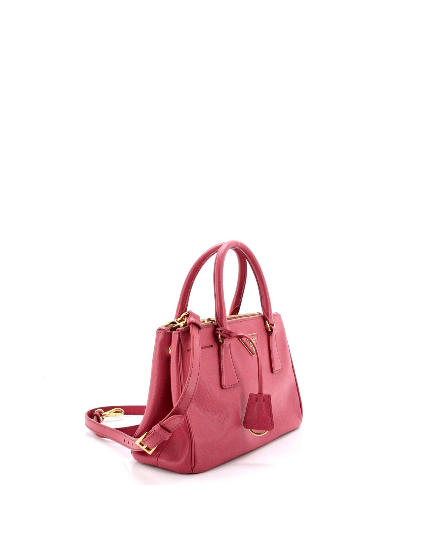 Small Galleria Double Zip Tote Saffiano Leather