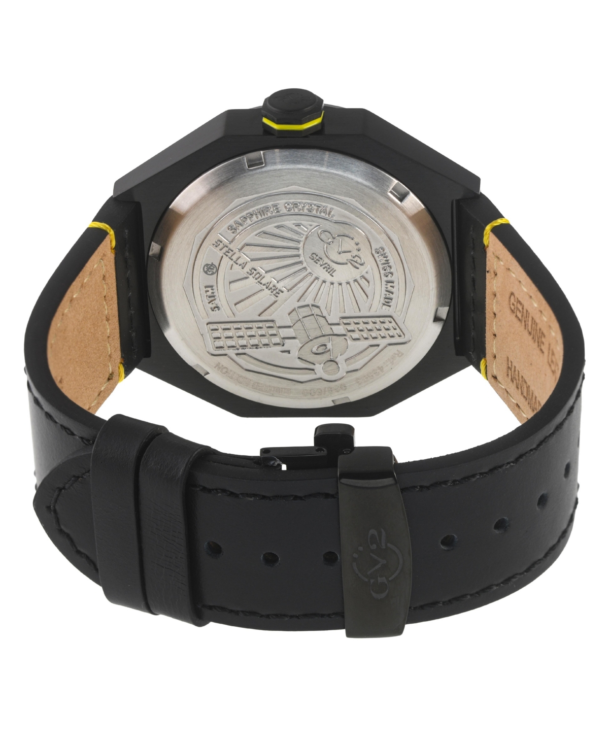 GV2 Men's Stella Solare Swiss Quartz Italian Leather Strap Watch