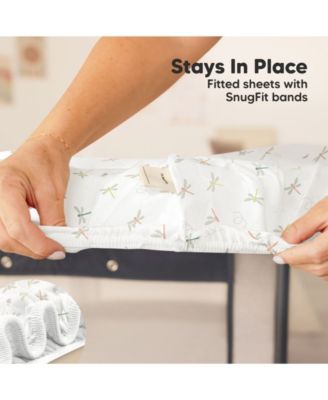 Mini Crib Sheets for Baby Girls, Boys, 2-Pack Soothe Pack and Play Sheets Fitted, Pack N Play Mattress Sheet