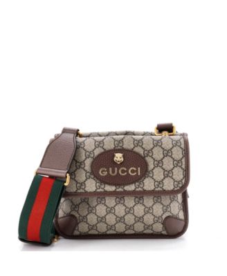 Small Neo Vintage Flap Messenger GG Coated Canvas