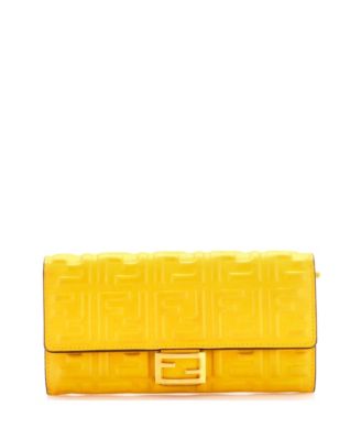 Baguette Continental Wallet Zucca Embossed Leather