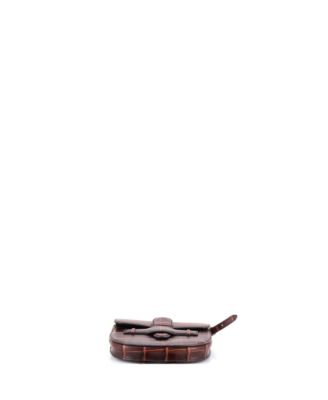 Mini Symmetrical Shoulder Bag Embossed Leather