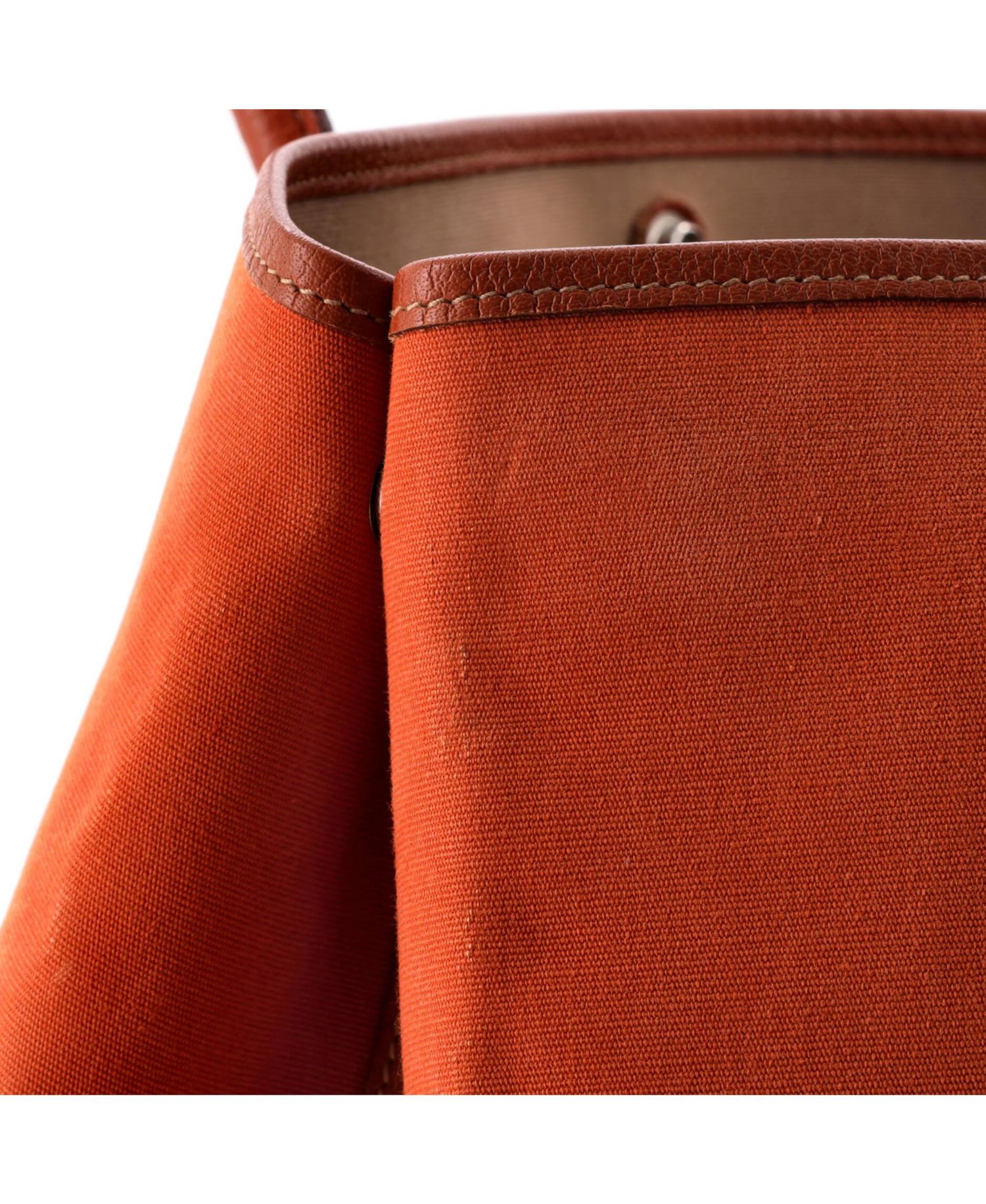 36 Garden Party Tote Toile and Leather