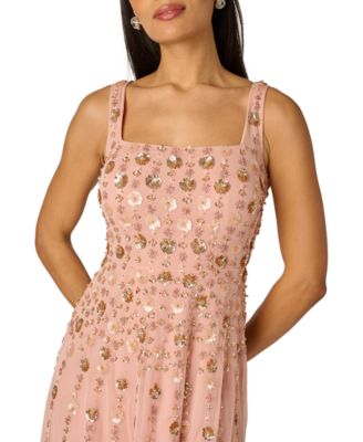 pink dresses sparkly One Shoulder Hot Pink Sequin Sparkly A-line Long Evening Prom Dresses, –  MarryLover main image 0